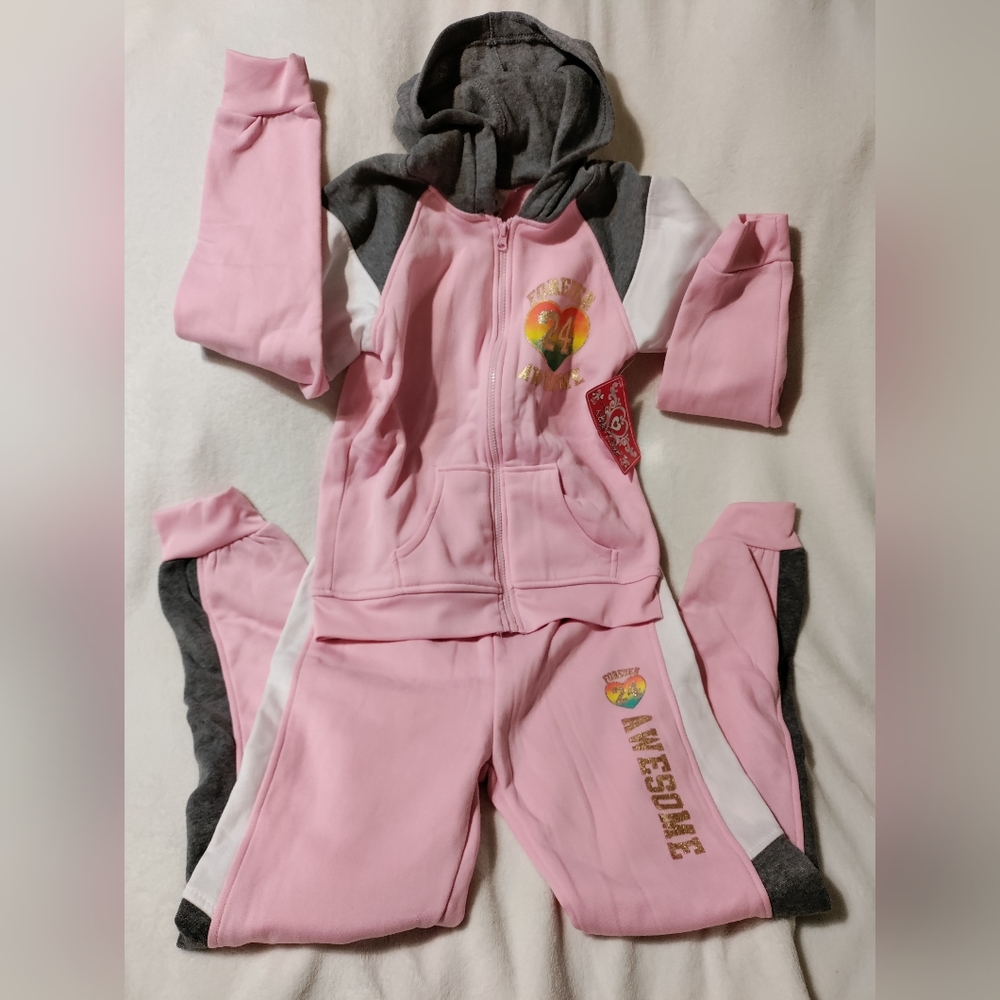 Real Love brand girls zip up hoody and joggers set